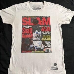 Mitchell & Ness Slam Cover 3 Shaq T-Shirt in white